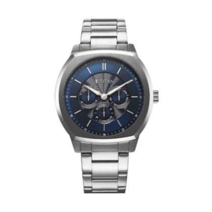 Titan Regalia Arc 90213SM01 Blue Dial Stainless Steel Strap Analog Men Watch